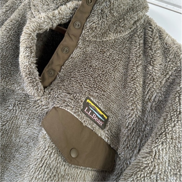 L.L.BEAN-Women's Hi-File Fleece Pullover size large - Picture 4 of 7